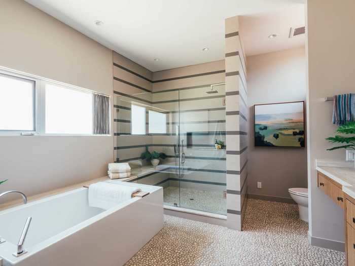 ... and a bathroom that the realtors described as "spa-like."