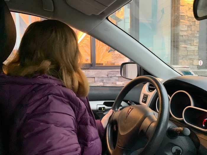 The drive-thru is fairly standard, without the multiple lanes or interactive boards some brands are adding. It only has one window though, because it is only for picking up food; all ordering and payment is already done by the time you get there.