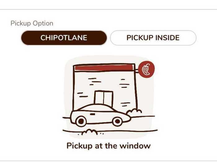 You can choose to either pickup in the drive-thru or inside when you place your order.