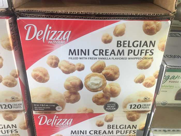 These Belgian mini cream puffs need to be defrosted before you can enjoy them.