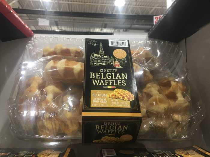 These mini Belgian waffles come individually packaged for effortless portability.