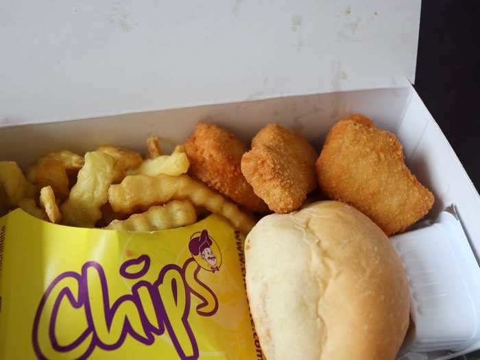 The chicken nuggets, 12.50 BBD ($6.25) for six, were more breaded than ones from McDonald