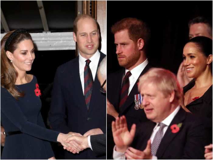 November 2019: Harry and Markle attended the same Remembrance event as William and Middleton but they didn