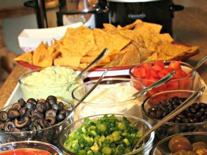 Slow cookers work perfectly to create an impressive - and tasty - nacho bar.