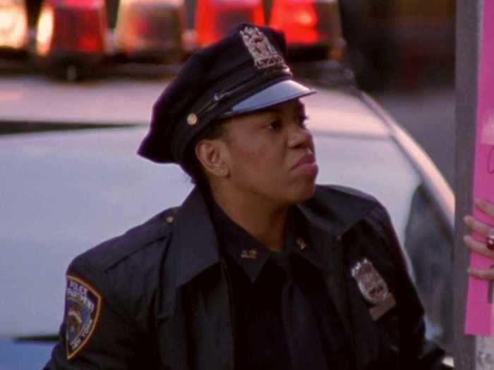 Chandra Wilson played a cop who catches Samantha defacing public property.