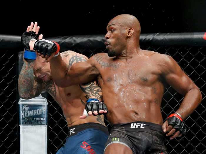 2: Jon Jones - 26 wins (10 KOs, 6 subs, 10 decisions) against 1 loss (DQ) and 1 NC.