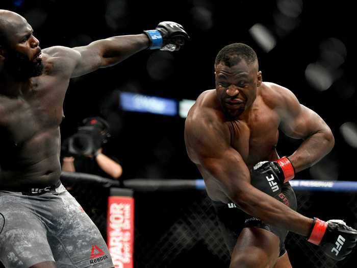 9: Francis Ngannou - 15 wins (11 KOs and 4 submissions) against 3 losses (3 decisions).