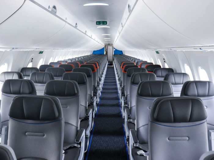 The rest of the cabin, except for the two exit rows, consists of 110 core seats.