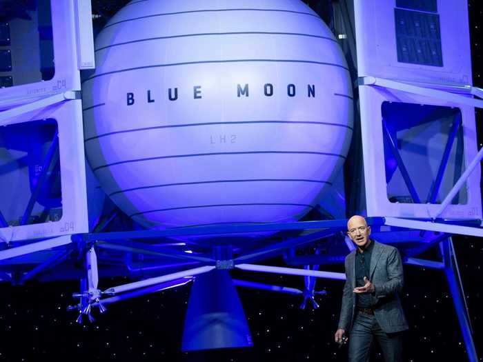 The billionaire also runs his own privately funded rocket ship company, Blue Origin.