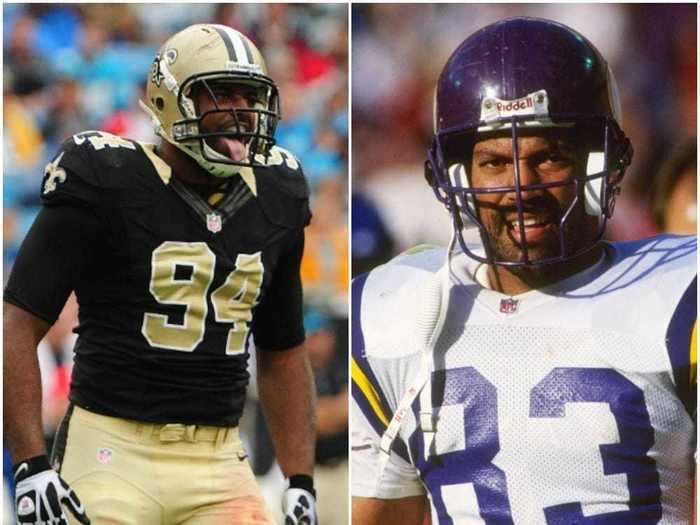 Saints pass rusher Cam Jordan is the son of Vikings tight end Steve Jordan.