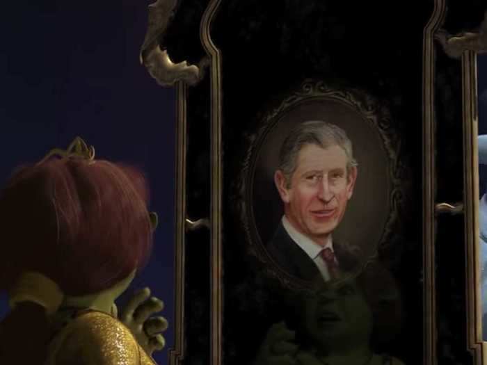 Prince Charles makes an animated cameo during the musical number.