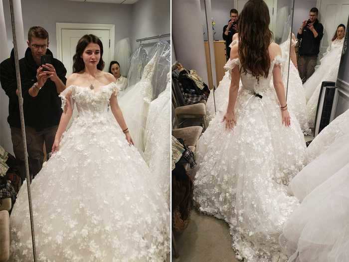 Madison finally found the dress of her dreams at the sample sale.