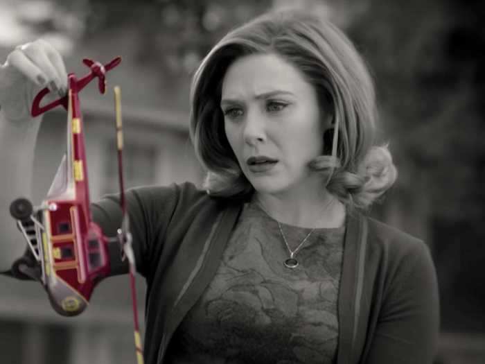 Wanda finds a toy helicopter with the same S.W.O.R.D. symbol.