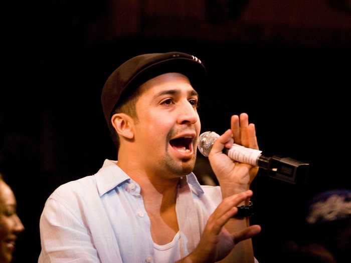 He wrote the draft of his first musical, "In the Heights," when he was a sophomore in college.