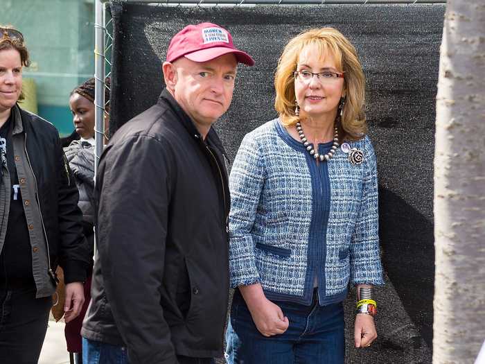 March 24, 2018: Kelly and Giffords attended the first March for Our Lives in support of gun control.