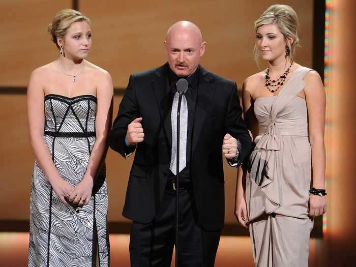 November 7, 2011: Glamour magazine named Giffords Woman of the Year, and Kelly accepted the award on her behalf.