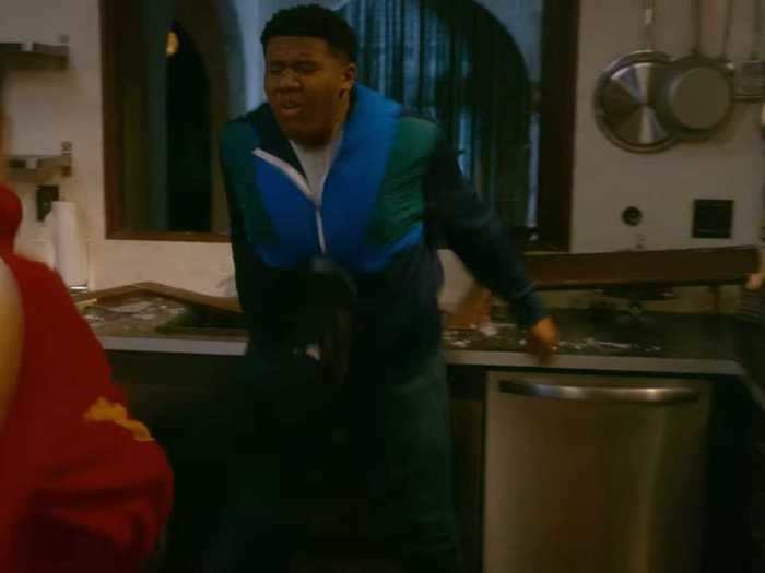 Khalil Everage, who plays Chris on the show, did his own stunts in the fight sequence.