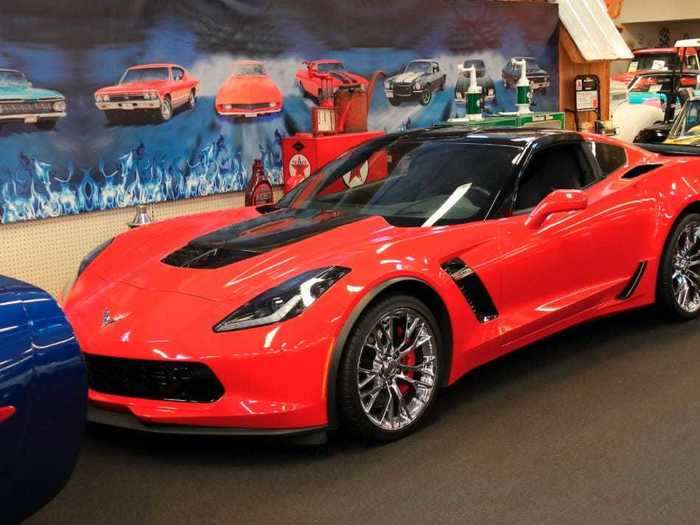 A red 2016 Chevrolet Corvette Z06.