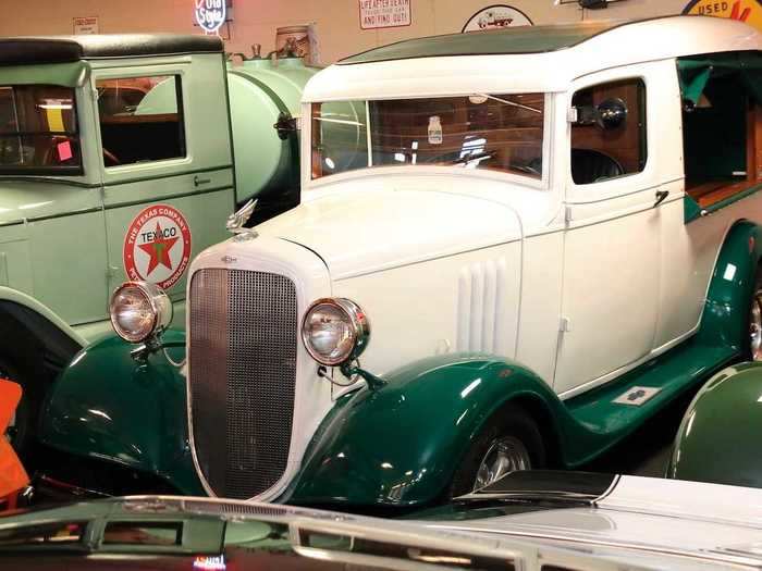 This 1935 Chevrolet Huckster pickup has a V8 engine and an automatic transmission.