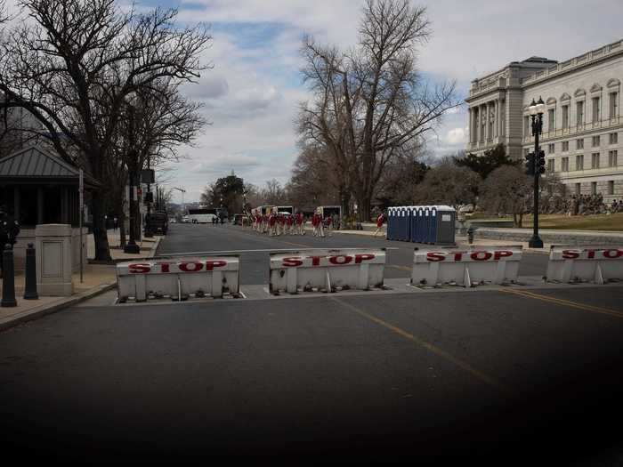 Cement blocks have been placed around the Capitol perimeter.