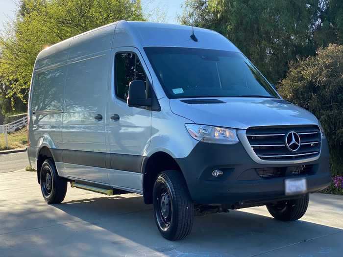 Schrock bought his latest Mercedes-Benz sprinter van for about $57,000 but estimates that it cost him about $90,000, in total, after factoring in all of the adjustments and modifications he made.