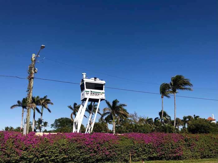 Once over the bridge, I sidled alongside Mar-a-Lago