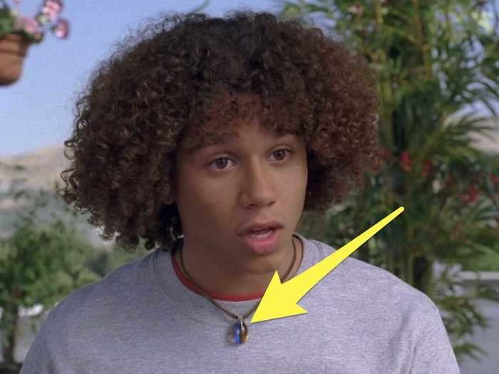 Chad wears the same necklace throughout the movie.