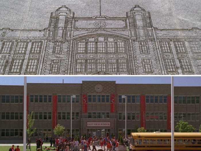 The image of East High in front of the school doesn