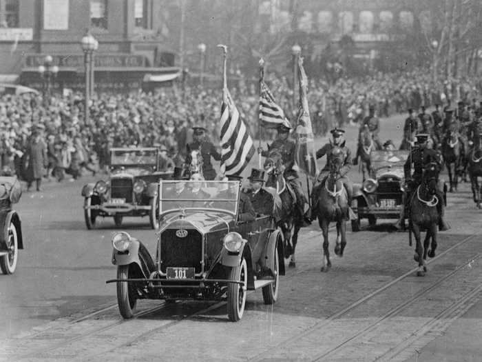 Presidents typically parade throughout Washington, DC, following their swearing in.