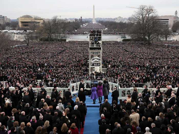 There was no social distancing at the Capitol during President Obama