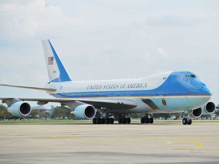 This modified Boeing 747, or VC-25A to the US Air Force, serves as the president