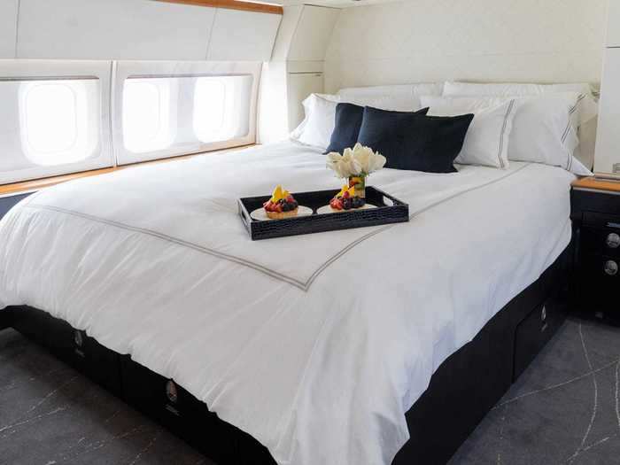 The plane also features a private bedroom but it