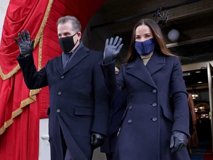 Ashley Biden rocked a navy ensemble.