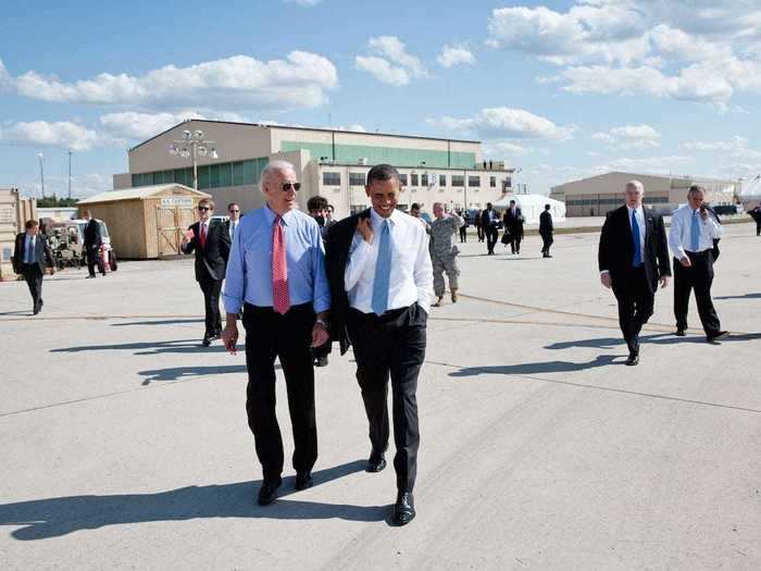 They walked across the tarmac together in 2011.