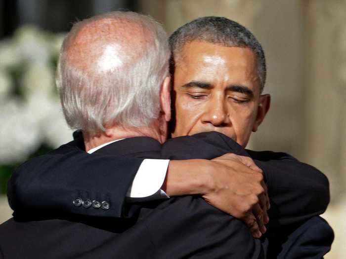 "Like his father, Beau did not have a mean bone in his body," Obama said of Beau Biden.