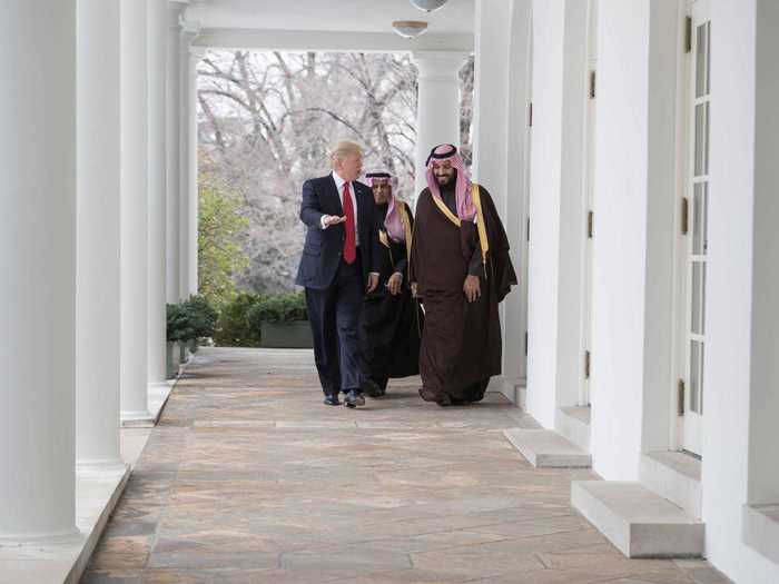 The West Colonnade walkway, also referred to as the "45-second commute" by insiders, leads from the Oval Office to the Rose Garden and to the official residence.