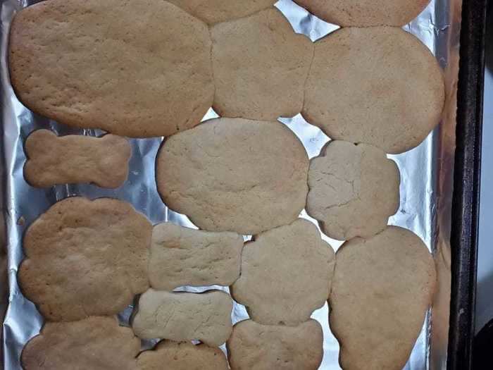 Even with employing a cookie cutter, this became a batch of shapeless treats.