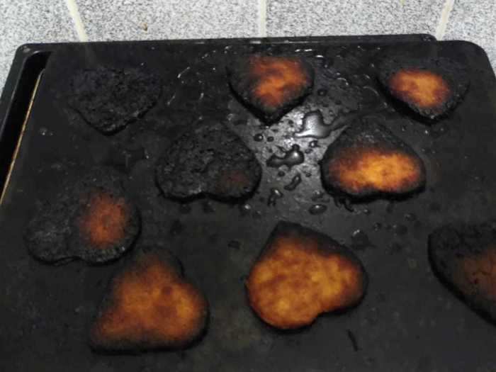 Burning cookies - sometimes really, really badly - is common.