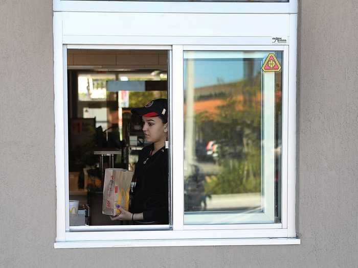 There was no need for protective barriers at fast-food restaurants prior to the pandemic.