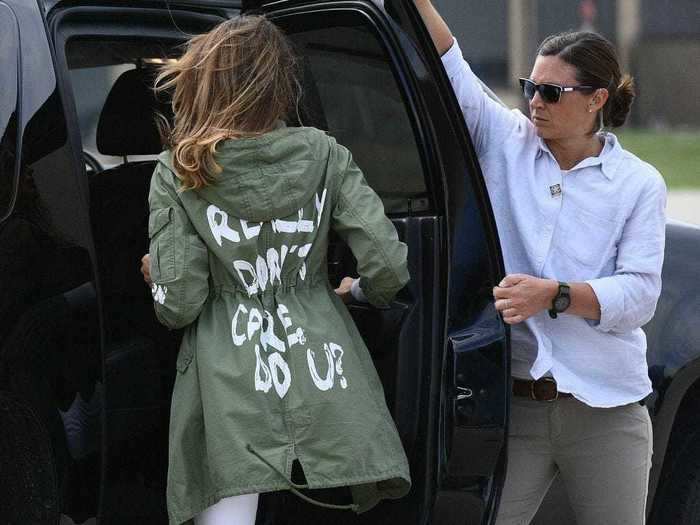 Melania Trump sparked controversy when she wore a jacket saying "I really don