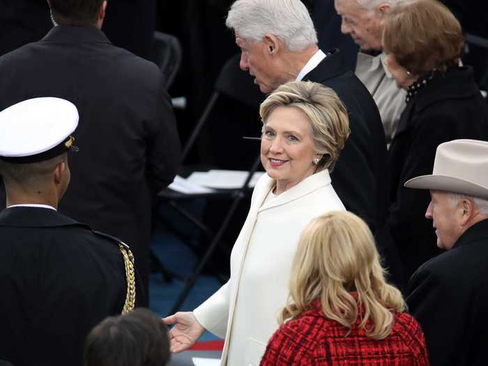 Hillary Clinton made a powerful feminist statement at President Trump