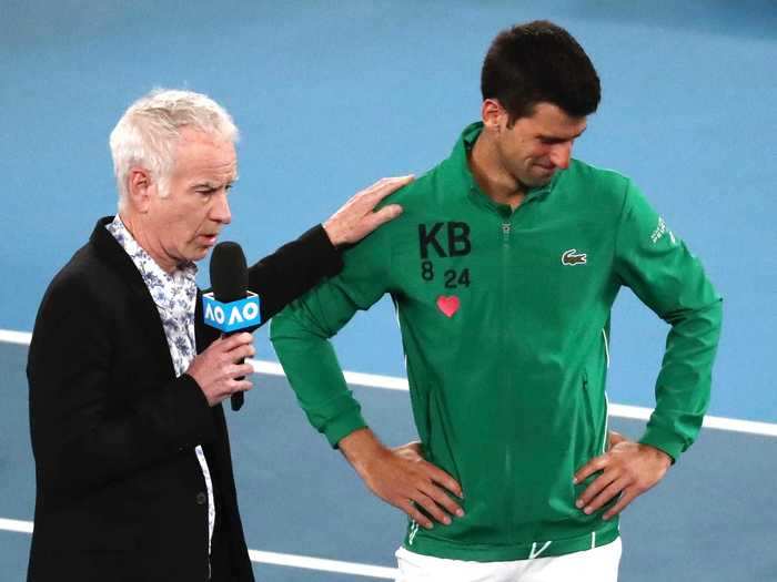 And 17-time Grand Slam champion Novak Djokovic teared up on the court as he reflected on Bryant