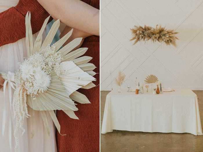 The Villamors spent more than $3,000 on flowers to give their wedding a unique look.