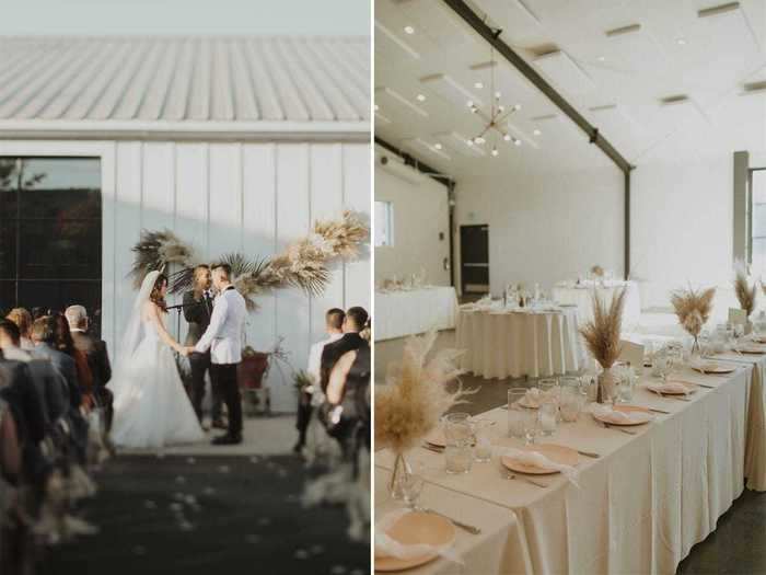 The Villamors spent the majority of their budget on their wedding venue - as most couples do.