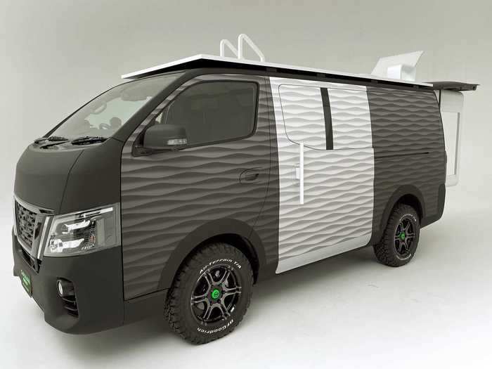 The van also comes with electric shades for more privacy …