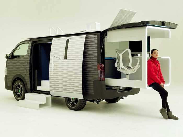 The NV350 office pod is just one of several concept vehicles Nissan has debuted for the virtual 2021 Tokyo Auto Salon.