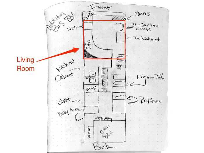 When they were designing the layout of their school bus, they focused on creating a large living room.