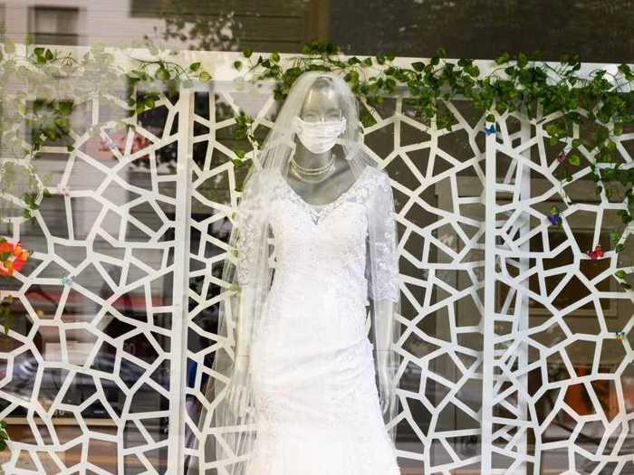 Some bridal boutiques are even designing masks to match wedding gowns.