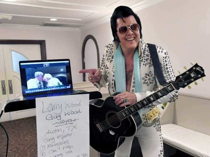 Even Elvis impersonators in Las Vegas are getting in on the virtual wedding trend.
