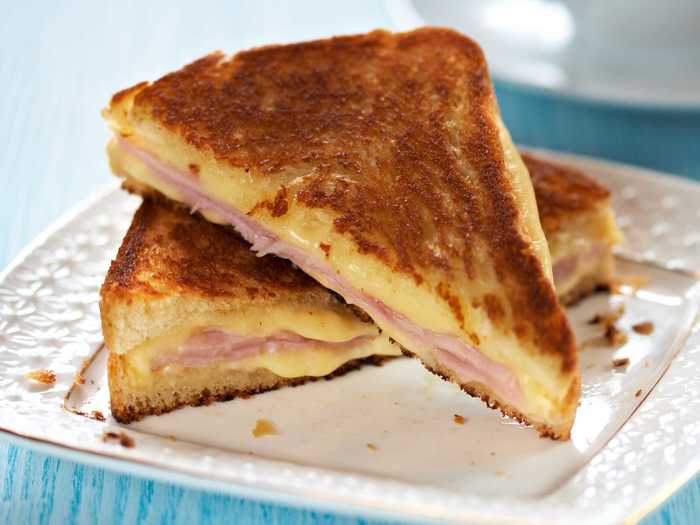 Give a French spin to your grilled cheese by adding ham.